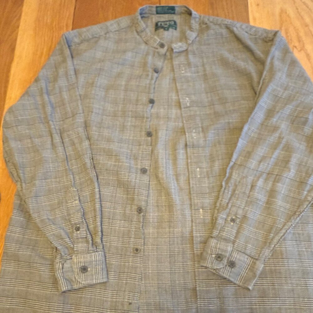 T T & Co Man's Grey Gingham check shirt